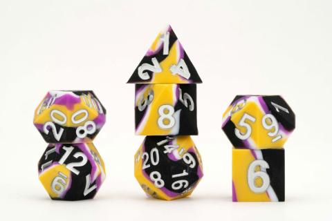 Nonbinary Flag set of silicone dice