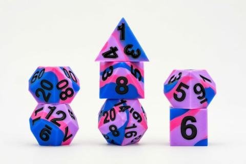 Bisexual Flag set of silicone dice