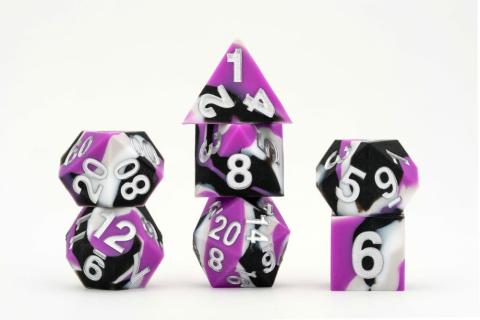 Asexual Flag set of silicone dice