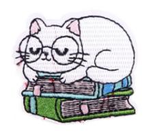 Cat On Books Patch
