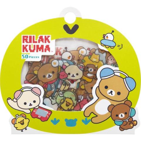 Rilakkuma Gaming Cosplay Flake Seal Stickers