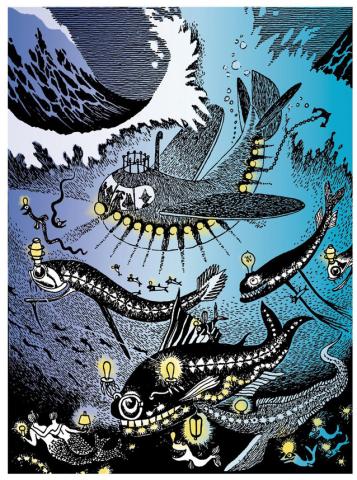 Moomin Mini Poster - Ubåt