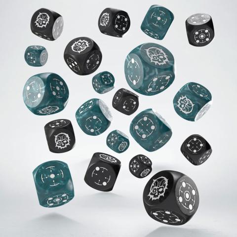 Crosshairs Compact D6 Dice Set - Stormy & Black Crosshairs Compact D6 Dice Set - Stormy & Black