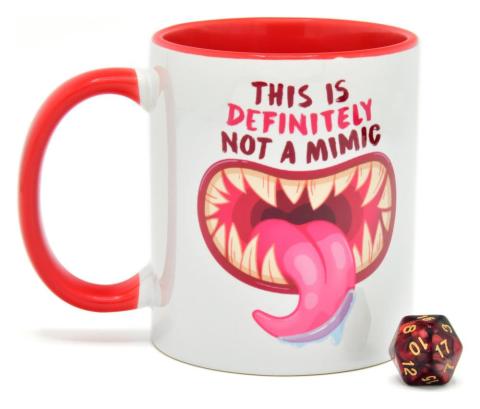 Not a Mimic -Mug & Dice D20- Gift Set