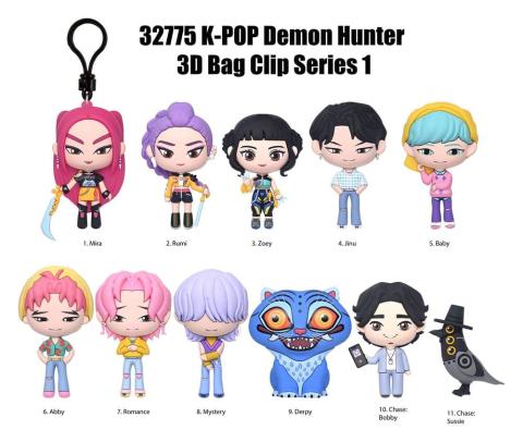 K-Pop Demon Hunter 3D PVC Bag Clips Series 1 (Blind Pack)