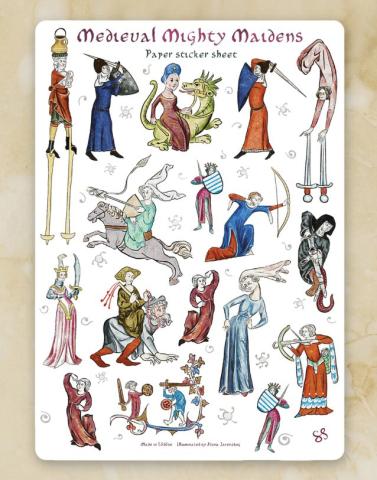 Medieval Mighty Maidens Sticker Set