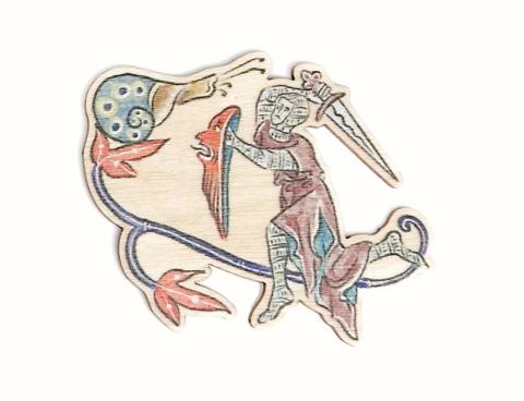 Snigelriddare Wooden Magnet