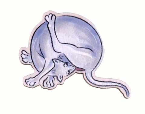 Kattvätt Wooden Magnet