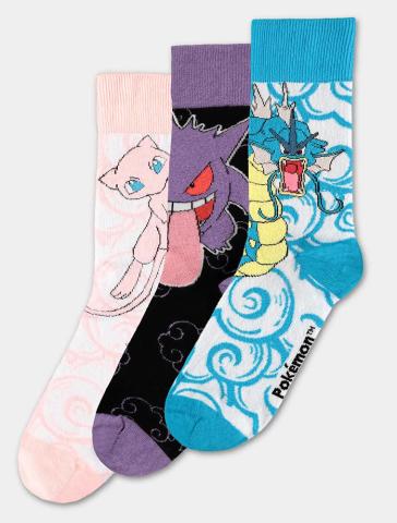 Mew, Gengar & Gyarados Socks Size 39/42 (3-Pack)