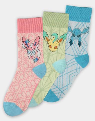 Eevee Evolution L-G-S Socks Size 39/42 (3-Pack)
