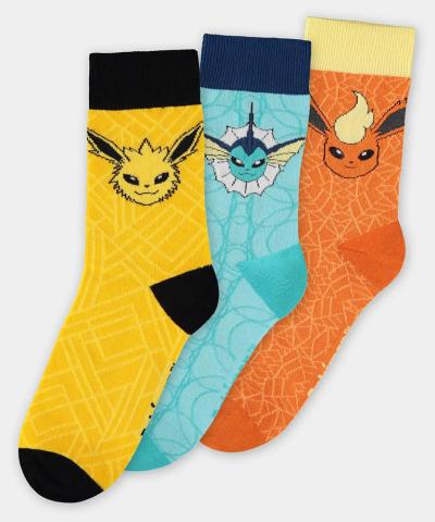 Eevee Evolution V-F-J Socks Size 39/42 (3-Pack)