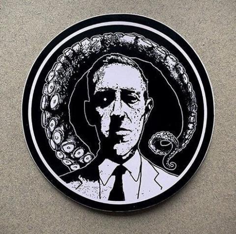 Single Vinyl Sticker - HP Lovecraft w/ Tentacle