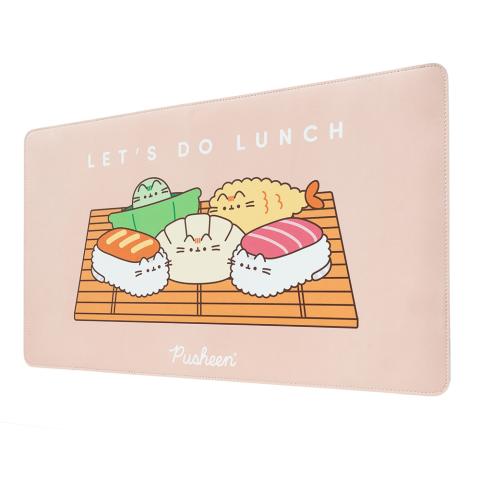 Pusheen Sushi Roll Vegan Leather Mousepad