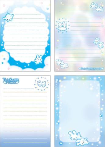 Memo Pad: Twin Rabbit Angels