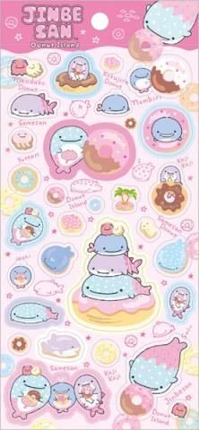 Stickers: Jinbesan Donut Island Pink