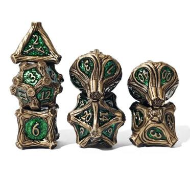 Tree Root Metal Dice Set of 7