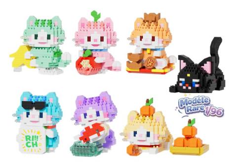 Happy Cat Mystery Building Blocks Kit: 310-420 pcs (Blind Pack)