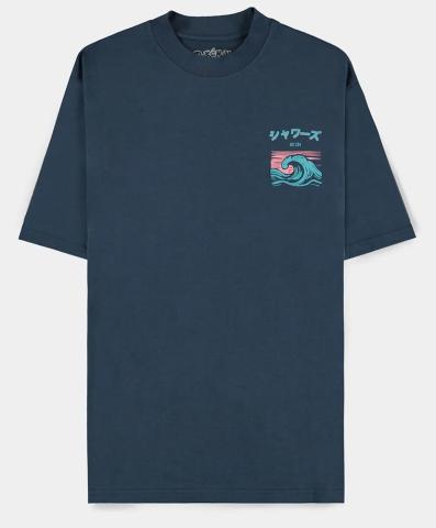 Navy Vaporeon Short Sleeved T-shirt (Loose fit) (Medium)