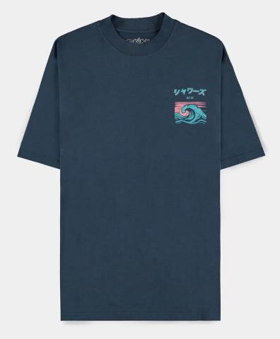 Navy Vaporeon Short Sleeved T-shirt (Loose fit) (Large)