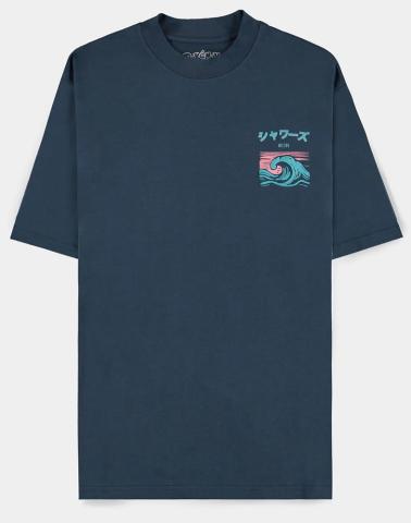 Navy Vaporeon Short Sleeved T-shirt (Loose fit) (X-Large)