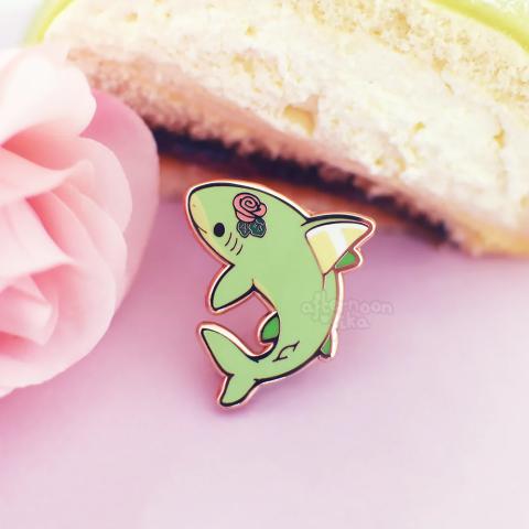 Princess Cake Shark Enamel Pin