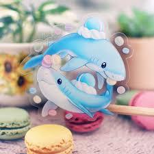 Macaron Mako Sharks Clear Sticker