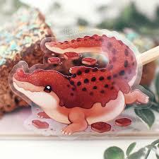 Chocolate Crocodile Clear Sticker