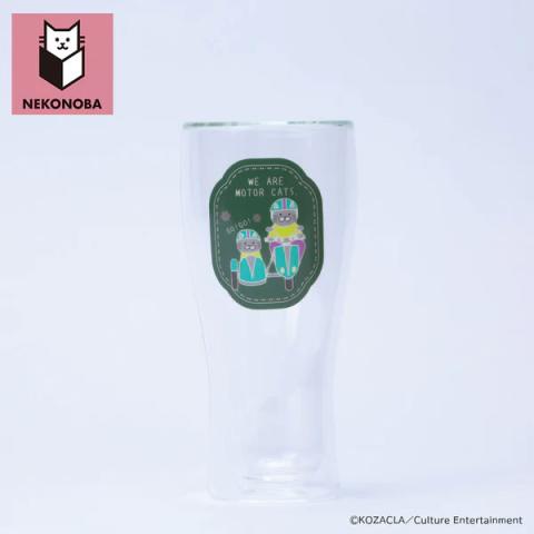 Motor Cats Double Walled Beer Glass
