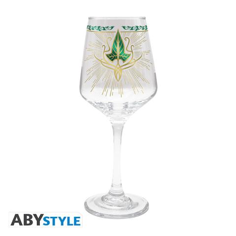 Lorien Leaf Stemmed Glass