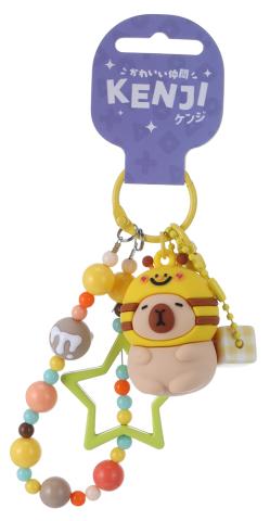 Mima Capybara Bee Cosplay Keychain w/ Bracelet
