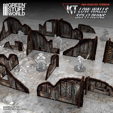 Pre-Painted Walls Terrain: Ruined Sci-Fi Walls Pre-Painted Walls Terrain: Ruined Sci-Fi Walls