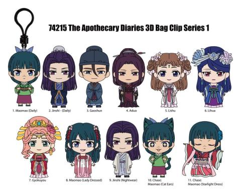 The Apothecary Diaries 3D PVC Bag Clips Serie 1 (Blind Pack)