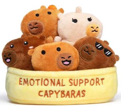 Emotional Support Capybaras Plush Figure