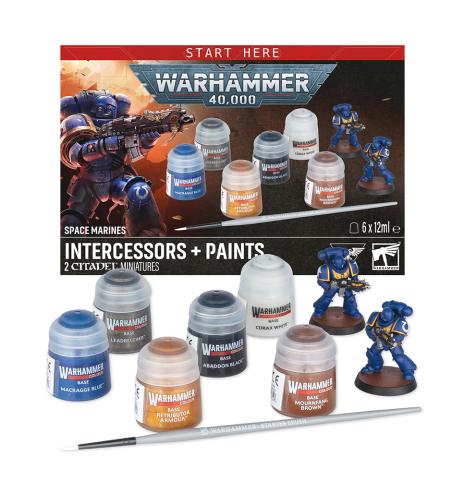 Space Marines: Intercessors + Paints Set Space Marines: Intercessors + Paints Set