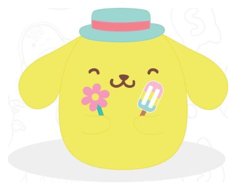 Pompompurin Popsicle Squishmallow Plush Figure 20 cm (Seize the Moment)
