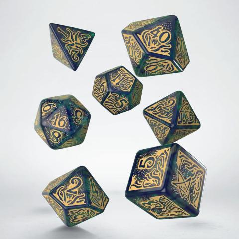 Call of Cthulhu Blue-Green & Gold Dice Set Call of Cthulhu Blue-Green & Gold Dice Set