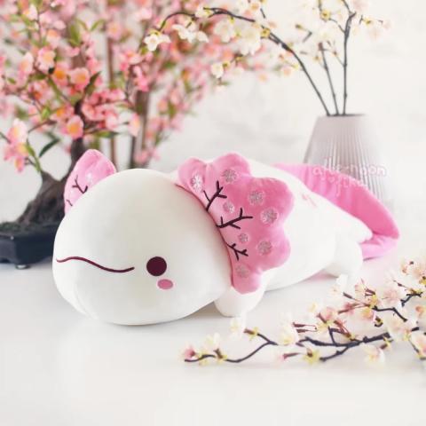 Charlotte The Cherry Blossom Axolotl Plush 55 cm