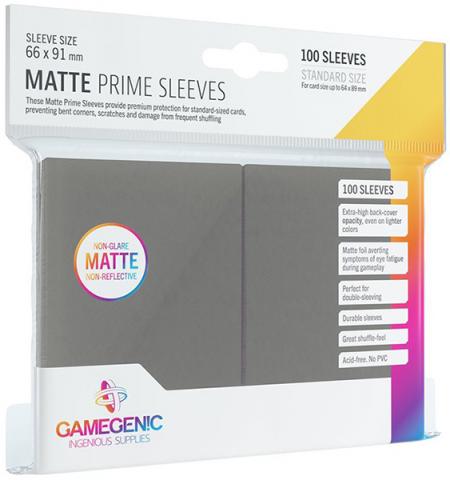 Matte Prime Sleeves Dark Grey 66x91 mm