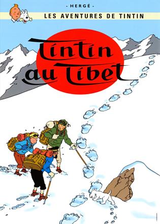 Vykort - Tintin au tibet