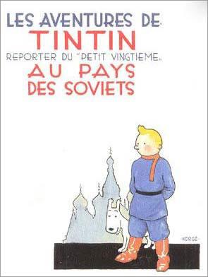 Vykort - Tintin au pays des soviets