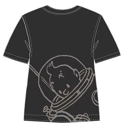 T-Shirt - Månen Tintin (svart) Large