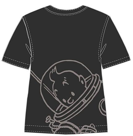 T-Shirt - Månen Tintin (svart) X-Large