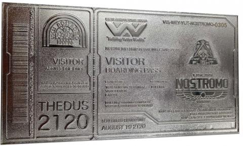 Alien Replica Nostromo Ticket Limited Edition (silver plated)