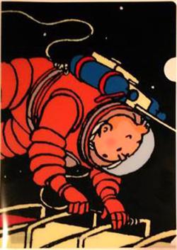 Plastmapp - 63 Tintin på rymdpromenad