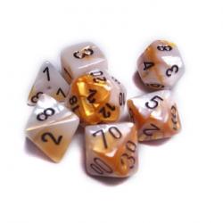 Speckled Silver Volcano (set of 7 dice)