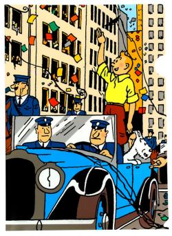 Plastmapp - Tintin på parad