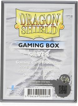 Silver Card Box (Holds 100 Sleeved Cards)