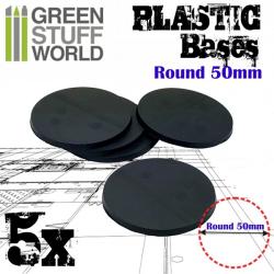 Plastic Bases - Round 50mm BLACK