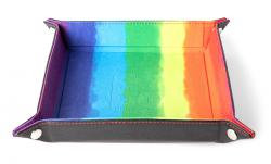 Dice Tray Velvet Rainbow Watercolor