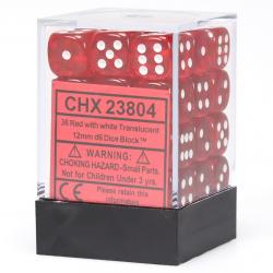 Translucent Red With White Dice Block (36d6)